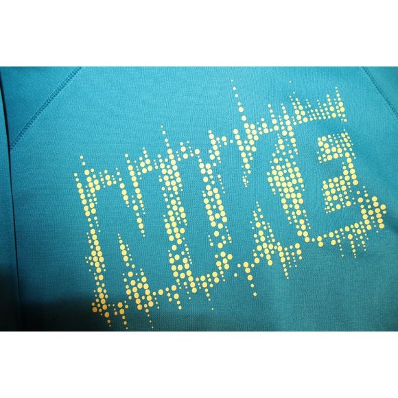 Girls Nike Thema-Fit Logo Hoodie Pullover Sweatshirt Youth Medium Green 575208 - Picture 2 of 5